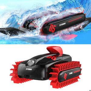  ماشین کنترلی تانک دوزیست آب و خاک قرمز Amphibious Car Waterproof Remote Control 1:16 -اسباب بازی